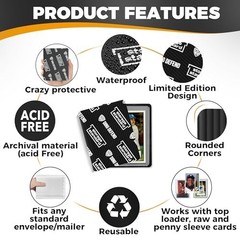 Ding Defend 110-Pack Trading Card Protector Shipping – 3.5 x 4.5 Inch Black Hobb