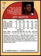 Jeff Martin #148 1990-91 Hoops