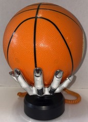 Vintage NBA Basketball Raptors Landline Telephone Hand Stand SH5 **** Untested