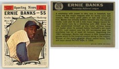 1961 Topps High # All-Star Ernie Banks #575 HOF 1tn2