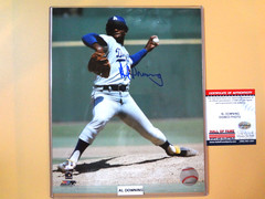 AL DOWNING LOS ANGELES DODGERS AUTOGRAPHED PHOTO 8X10