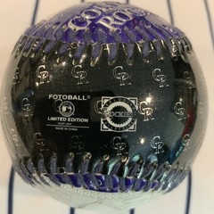 Colorado Rockies Multi Chrome Logo Fotoball 04 Team Store Souvenir Baseball Ball