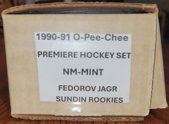 1990-91 O-Pee-Chee Premier NHL Hockey Set 1-132 Cards w/Jagr Fedorov RC, NM/MT+