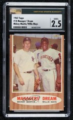 1962 Topps Mickey Mantle Willie Mays Hank Aaron Elston Howard CSG 2.5 HOF n8a