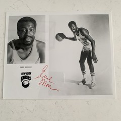 Earl « The Pearl » Monroe – NY Knicks Legend Autograph 1979’s Promo Photo Vintage