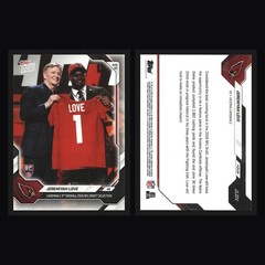 2026 Topps NOW #JLOV Jeremiyah Love Cardinals 3rd Overall Pick RC