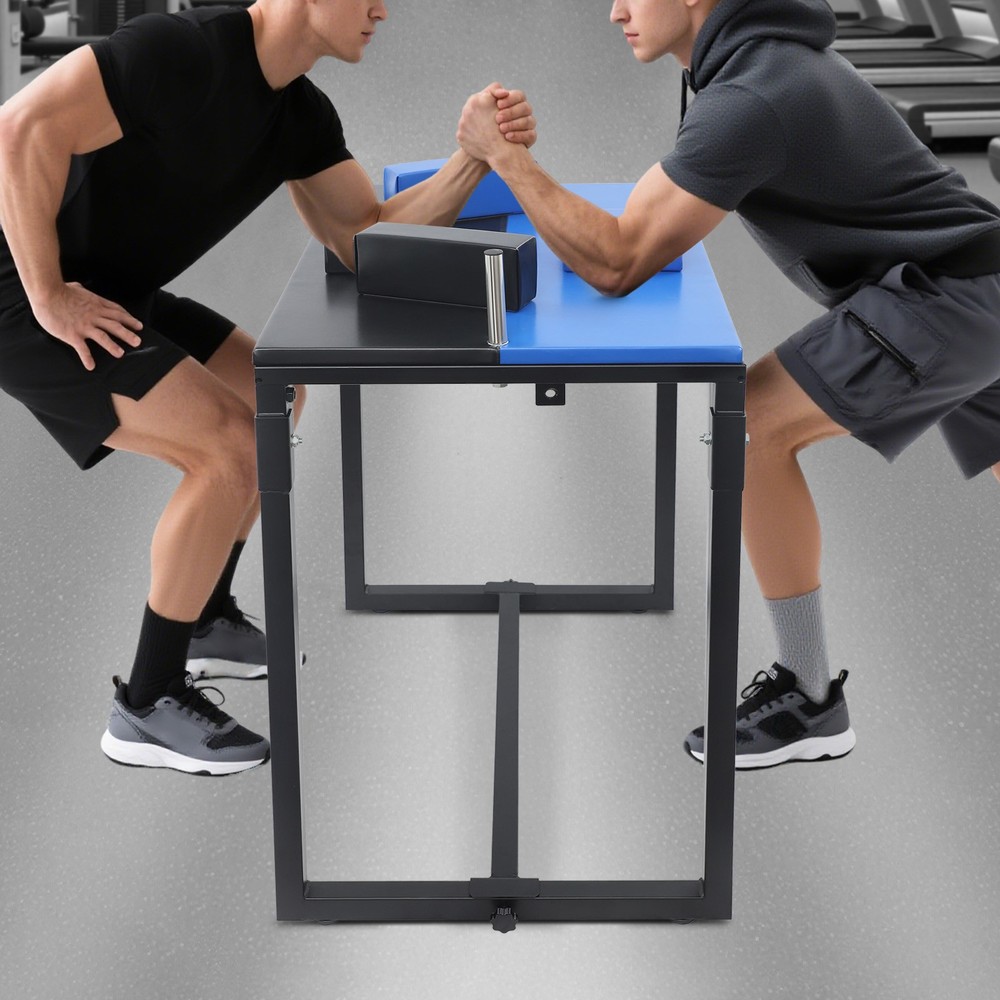 Folding Arm Wrestling Table W/ Elbow & Forearm Pads Wrist Strength Training Desk