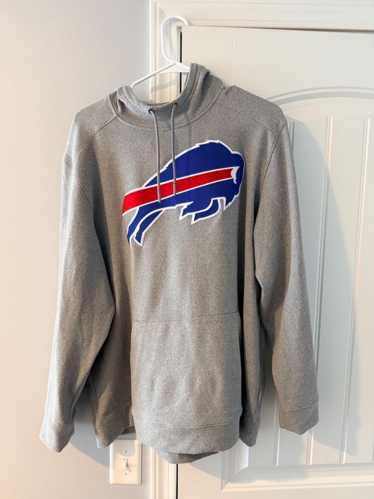 NEW – Size XL – NFL Buffalo Bills Antigua Embroidered Victory Gray Hoodie