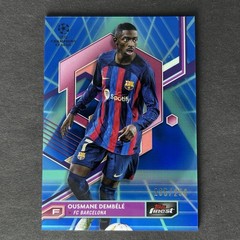 2022-23 Topps Finest UCL Ousmane Dembele #68 Blue Vaporwave Refractor 135/250