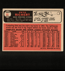 1966 Topps – Peter Richert #95 – Senators – Inv# 5229