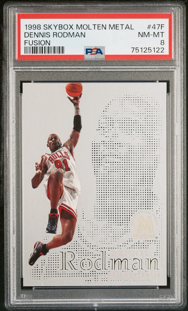 1998 SKYBOX MOLTEN METAL FUSION #47F DENNIS RODMAN PSA 8 /250