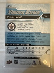 2016-17 Upper Deck Young Guns Patrik Laine #451