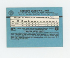Matt Williams 1988 Donruss Rookie #628 – San Francisco Giants Baseball Card