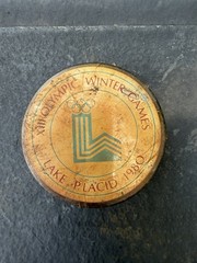 Vintage Olympic Winter Games 1980 Xiii Hockey Puck