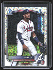 2025 Bowman Chrome 1st John Gil Speckle Refractor /299 Atlanta Braves
