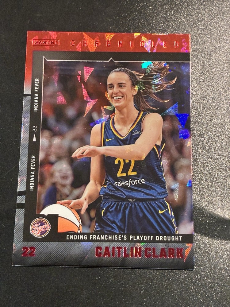 2025 Panini Caitlin Clark Chronicled – WNBA Caitlin Clark #14 Red Cracked Ice