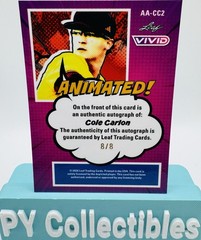 2026 Leaf Vivid Baseball – Animated Laser Auto Cole Carlon #AA-CC2 Blue Jays 8/8