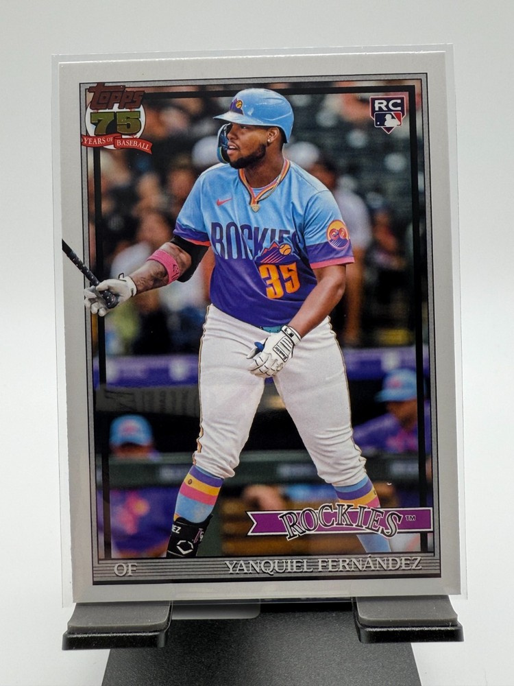 2026 Topps #T91-61 Yanquiel Fernandez 1991 Topps Baseball 35th Anniversary RC