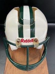 Vintage New York Jets NFL Helmet Phone Telephone On Wood Base Riddell – UNTESTED