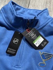 Antigua St. Louis Blues 1/4 Zip Sweatshirt. Mens 2XL. Powder Blue. NHL. New!
