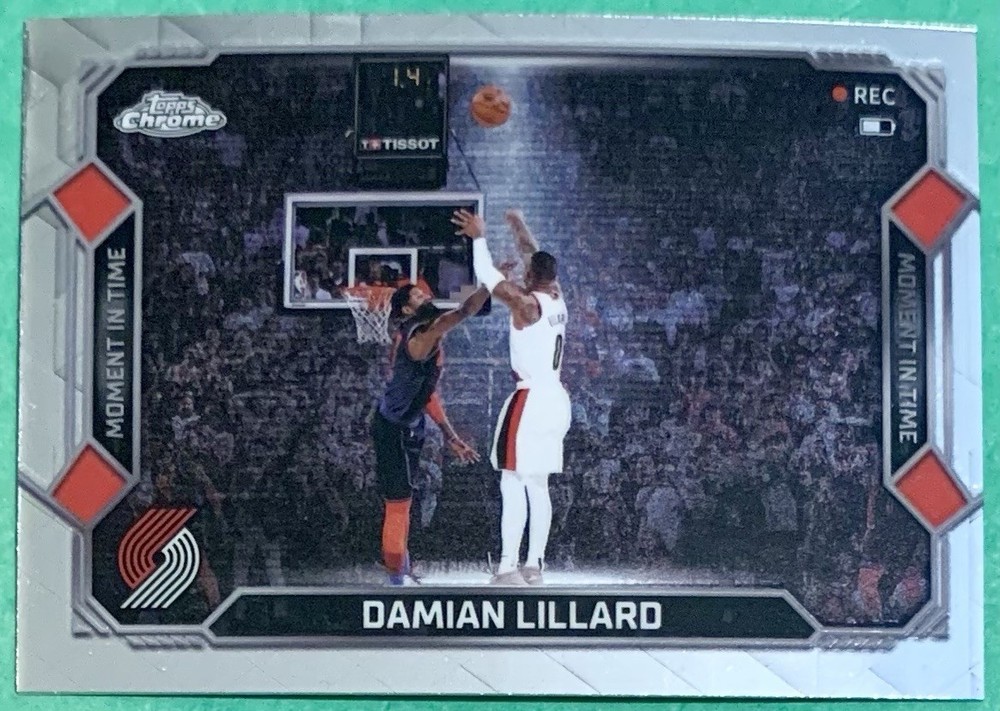 2025-26 Topps Chrome Update Damian Lillard #MT-11 Moment In Time Insert Card