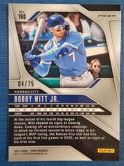Bobby Witt Jr /75 Blue Pulsar Prizm 2025 Panini Prizm #160 Royals Color Match