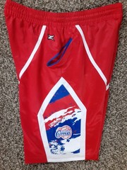 Mens Large Zipway Los Angeles Clippers Embroidered Red Basketball Shorts Baggy