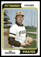 1974 Topps Card Baseball Jim Rooker Pittsburgh Pirates #402 NM