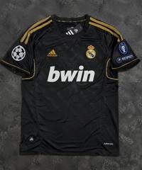Real Mad.rid 2011/12 Away Shirt Ronal.do 7 Black Gold Soccer