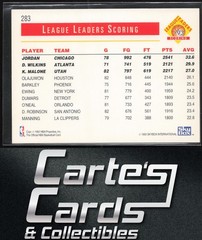 Michael Jordan Wilkins Malone 1993-94 NBA Hoops #283 League Leaders Scoring