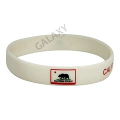 California Bracelet / California Flag Silicone Rubber Bracelet