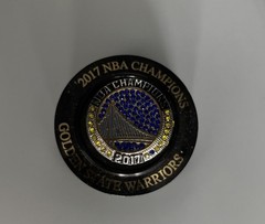 Golden State Warriors 2017 NBA Champions Replica Ring , Trophy And Bobbleheads