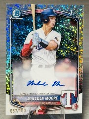 💎⚾️MALCOLM MOORE 2025 Bowman Chrome 1st Mini Diamond Refractor Auto SP /100⚾️💎