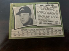 1971 Topps – Phil Niekro #30 Braves Hall Of Fame