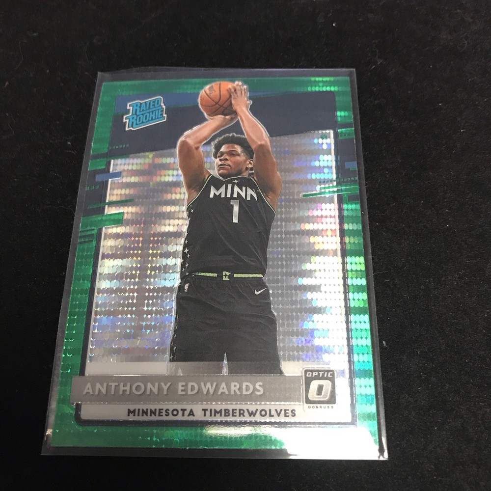 2020-21 Panini Donruss Optic Rookie Green Pulsar #151 Anthony Edwards RC