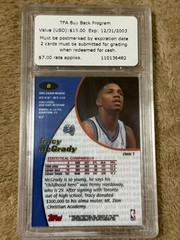2000-01 Topps Gold Label Tracy McGrady #8 TFA Gem MT 10 Magic