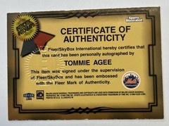 1999 Fleer Sports Illustrated Greats of the Game Tommie Agee Autograph #25