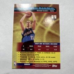ZYDRUNAS ILGAUSKAS – 1998-99 Topps « Seasons&rsquo; Best » – #SB28 – Cavs – MINT