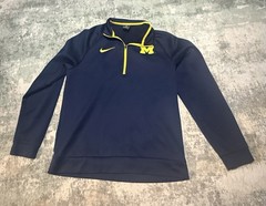 Nike Michigan Wolverines Dri-FIT Quarter Zip Pullover Men’s M Navy Maize NCAA