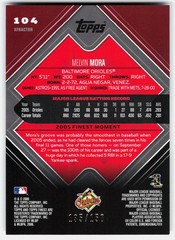 2006 Finest X-Fractors Blue Melvin Mora #104 #/150 Baltimore Orioles SN