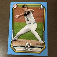 2026 Bowman Baseball Prospects BP-137 Braden Nett – SKY BLUE /499 – Athletics