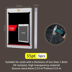 5Pcs 35 55 75 100 130 180 360Pt Magnetic Card Holders One Touch For Trading Card