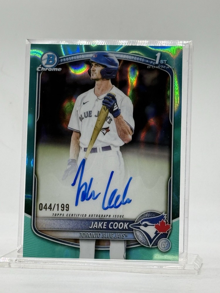 2025 Topps Chrome Aqua Lava #CPA-JC JAKE COOK (ON-CARD AUTO – #&rsquo;d / 199)