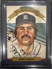 1986 Donruss Diamond Kings Kirk Gibson Signed Card #1 BGS Slab Authentic Auto