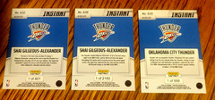 Shai Gilgeous-Alexander 2024-25 Panini Instant NBA #635 #638, #639 Short Prints