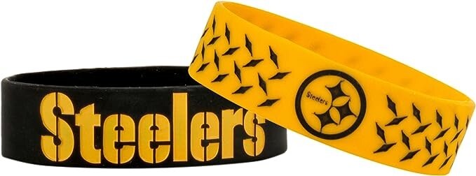 Bulk Bandz Bracelet 2 Pack Pittsburgh Steelers NFL Football Forever Collectable