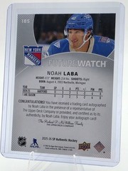 Noah Laba RC 2025-26 SP Authentic Hockey Future Watch Autograph 727/999