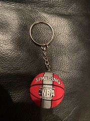 Chicago Bulls keychain with 1 .5 inch Diameter basketball Keychain