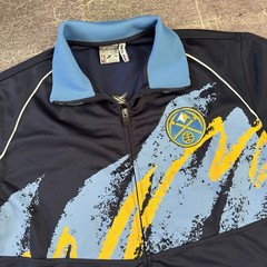 Men&rsquo;s Vintage Y2K Zipway Denver Nuggets Navy Blue Full Zip Up Light Jacket Sz XL