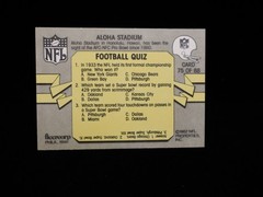 1982 1ct Pro Bowl « Aloha Stadium » Hawaii Fleer In Action Card #75 of 88